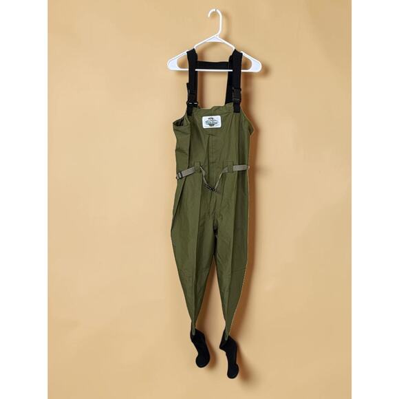 White River Fly Shop Other - White River Fly Shop Chest Waders Stocking Foot Olive Green Black Fishing Size M